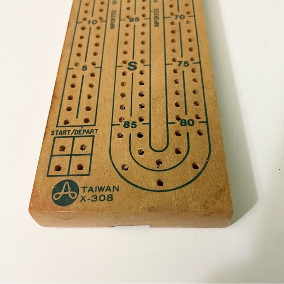 Vintage Wooden Cribbage Board X 308 Taiwan - Picture 2 of 13